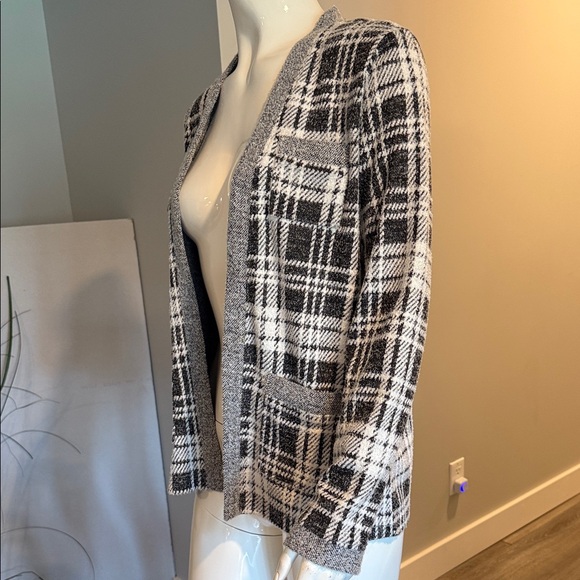 Tribal Black and White Plaid Blazer - Picture 2 of 3